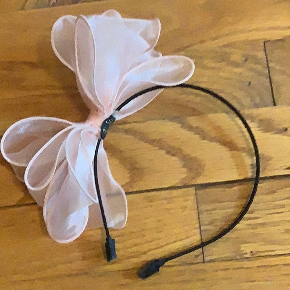 Pink Handmade Bow Headband